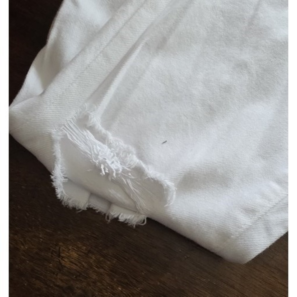 NWOT Edwin 27 Simone Slim White Distressed Mid Rise Ankle Jeans 124796 - Picture 2 of 3